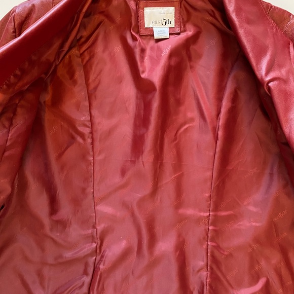 East 5th Women’s Large Dark Red/Wine Color Genuine Leather Fully Lined J… - Picture 6 of 8